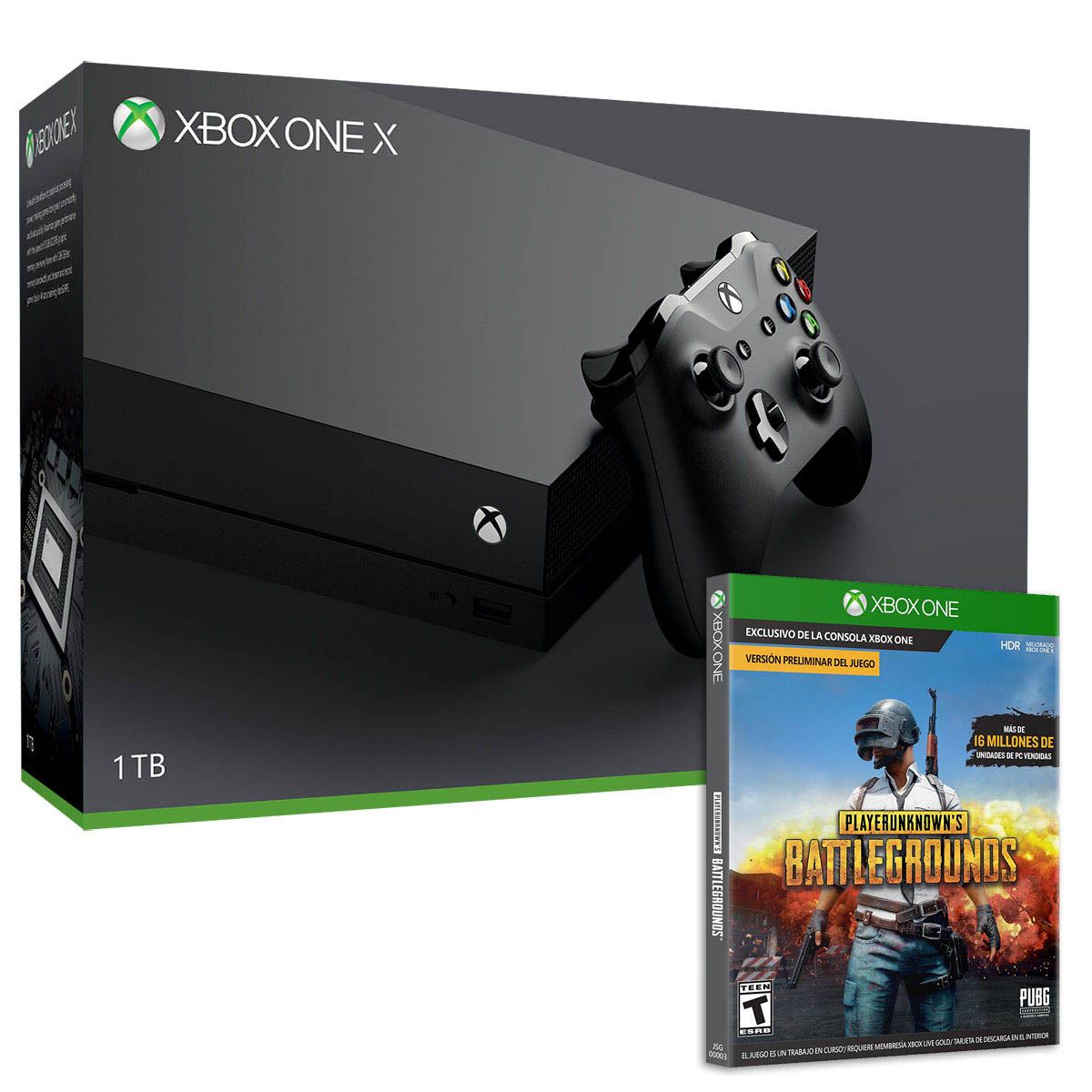 Bundle Consola Xbox 1 X 1TB&#43; Pubg