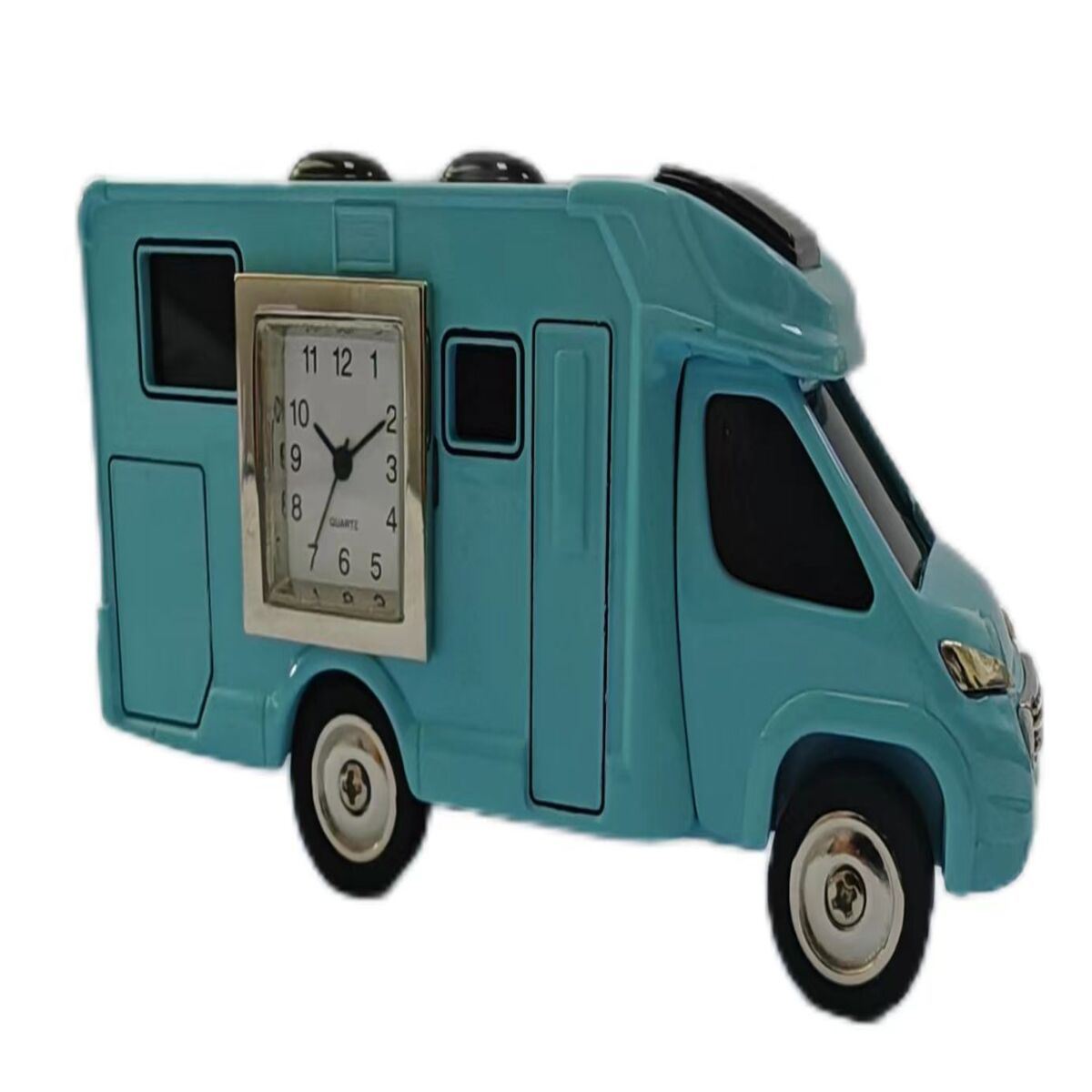 Figura Decorativa Reloj Furgoneta azul