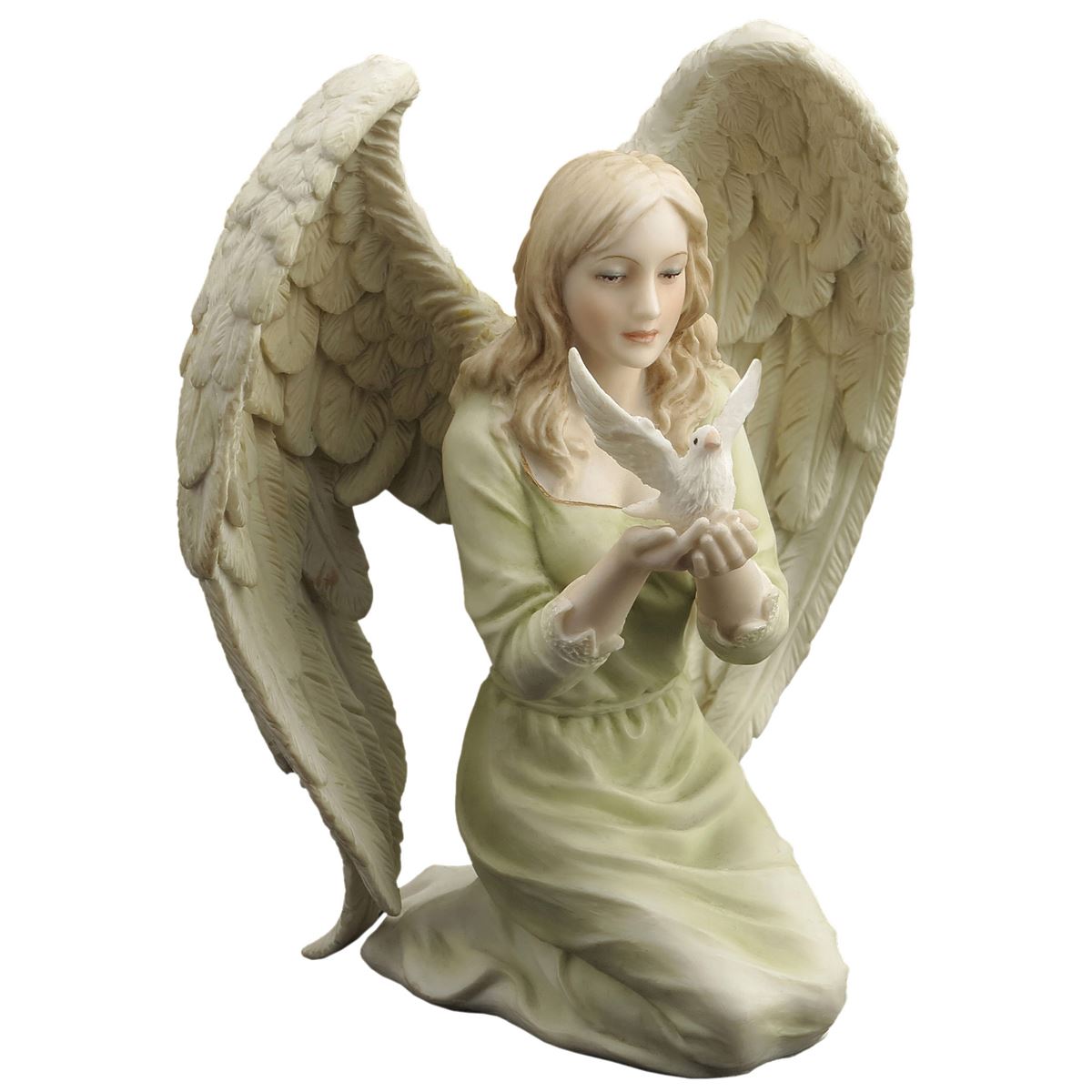 Ángel arrodillado con una paloma