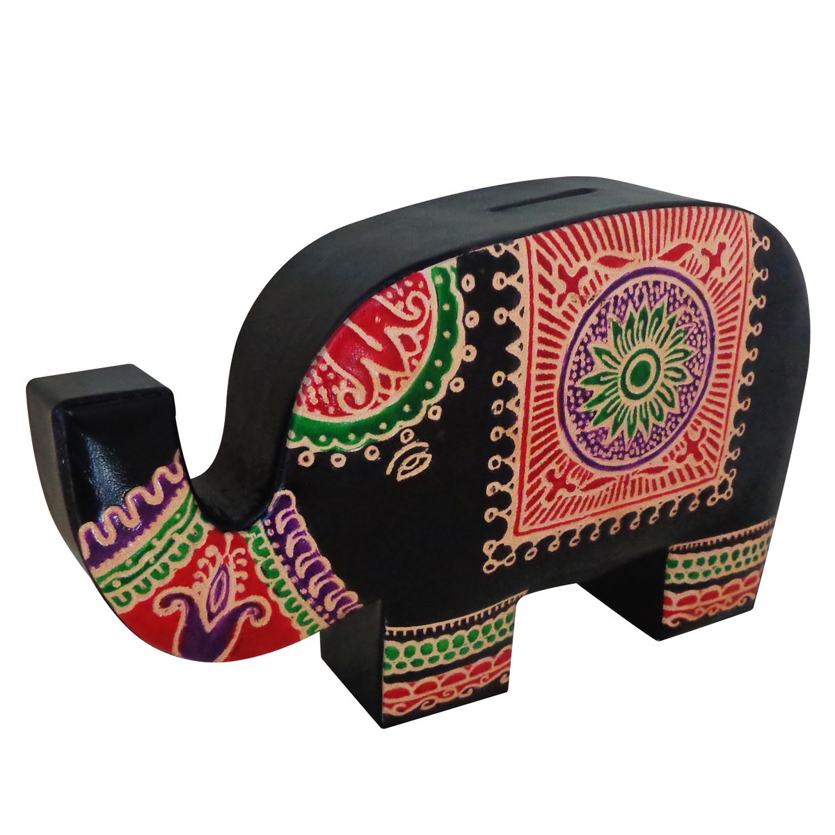 Alcancía de cuero elefante grande - Artesanía