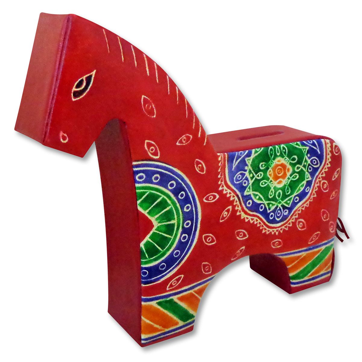 Alcancía de cuero caballo mediano - Artesanía