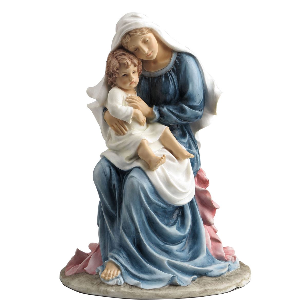 Figura Madre María Sosteniendo a Jesús