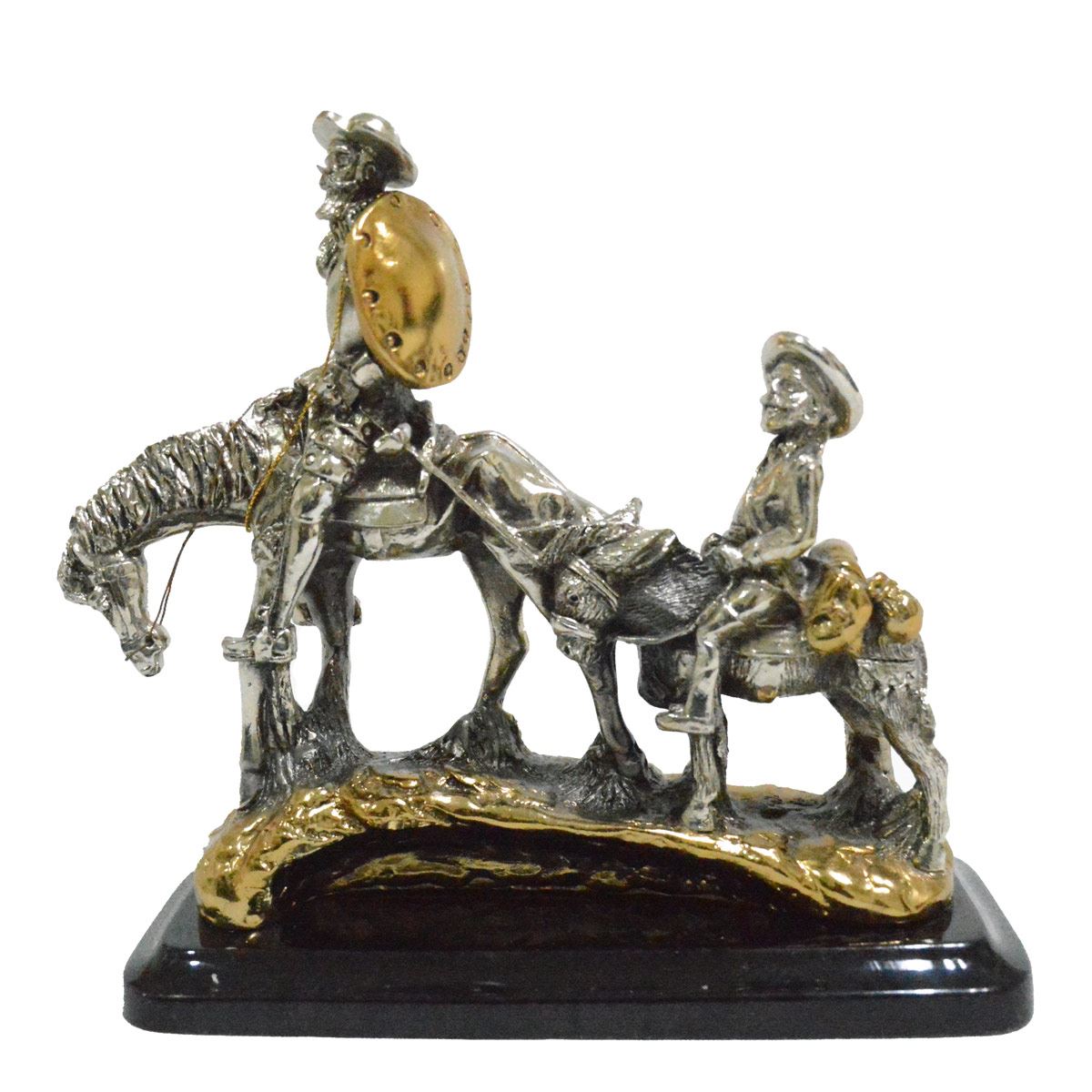 Don Quijote y Sancho Panza cabalgando