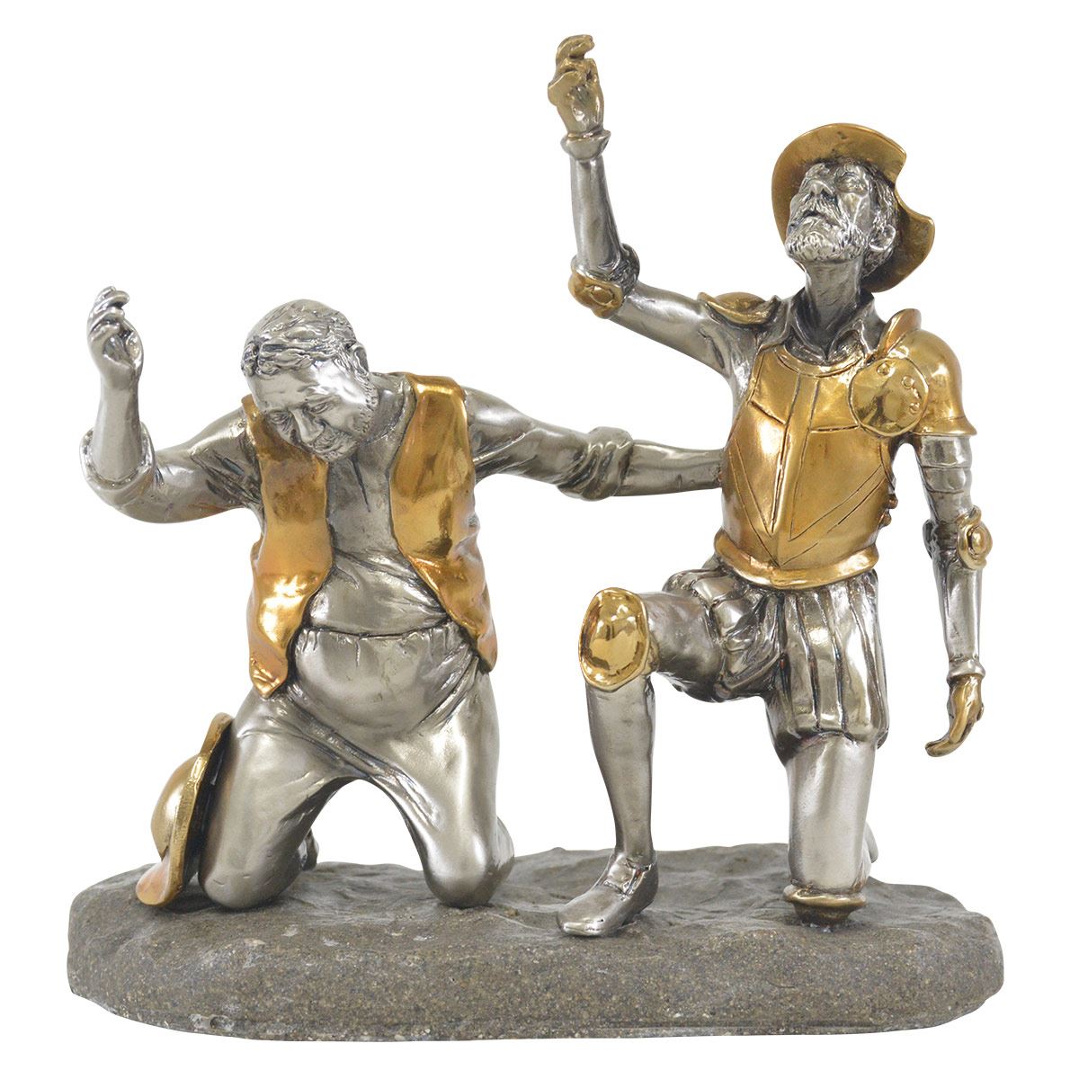Figura Torogoz Don Quijote y Sancho panza dando gracias