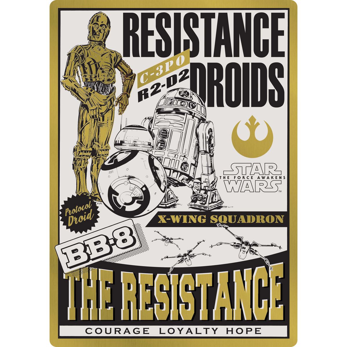 Placa de adorno resistence droids