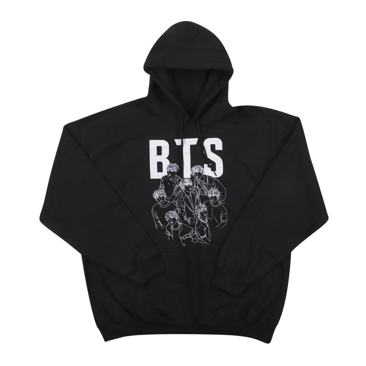 Sudadera con capucha ilustrada BTS [NEGRO] / BTS Sketch Hoody [Black]