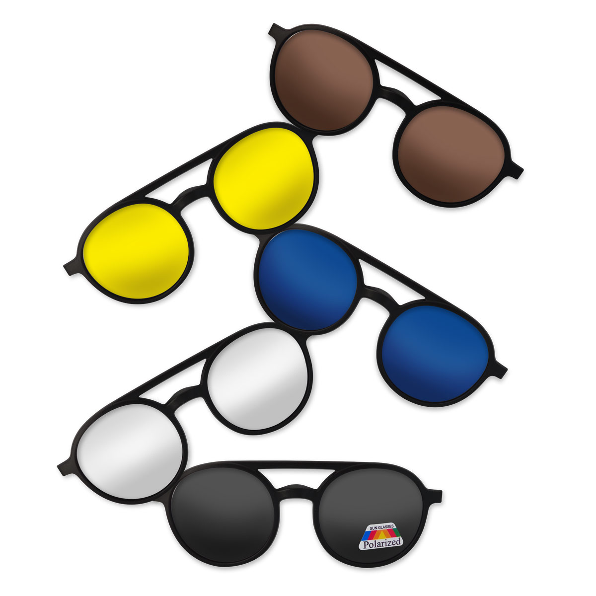 Armazón + 5 Clips Solares Dachuan Negro 2209 Unisex