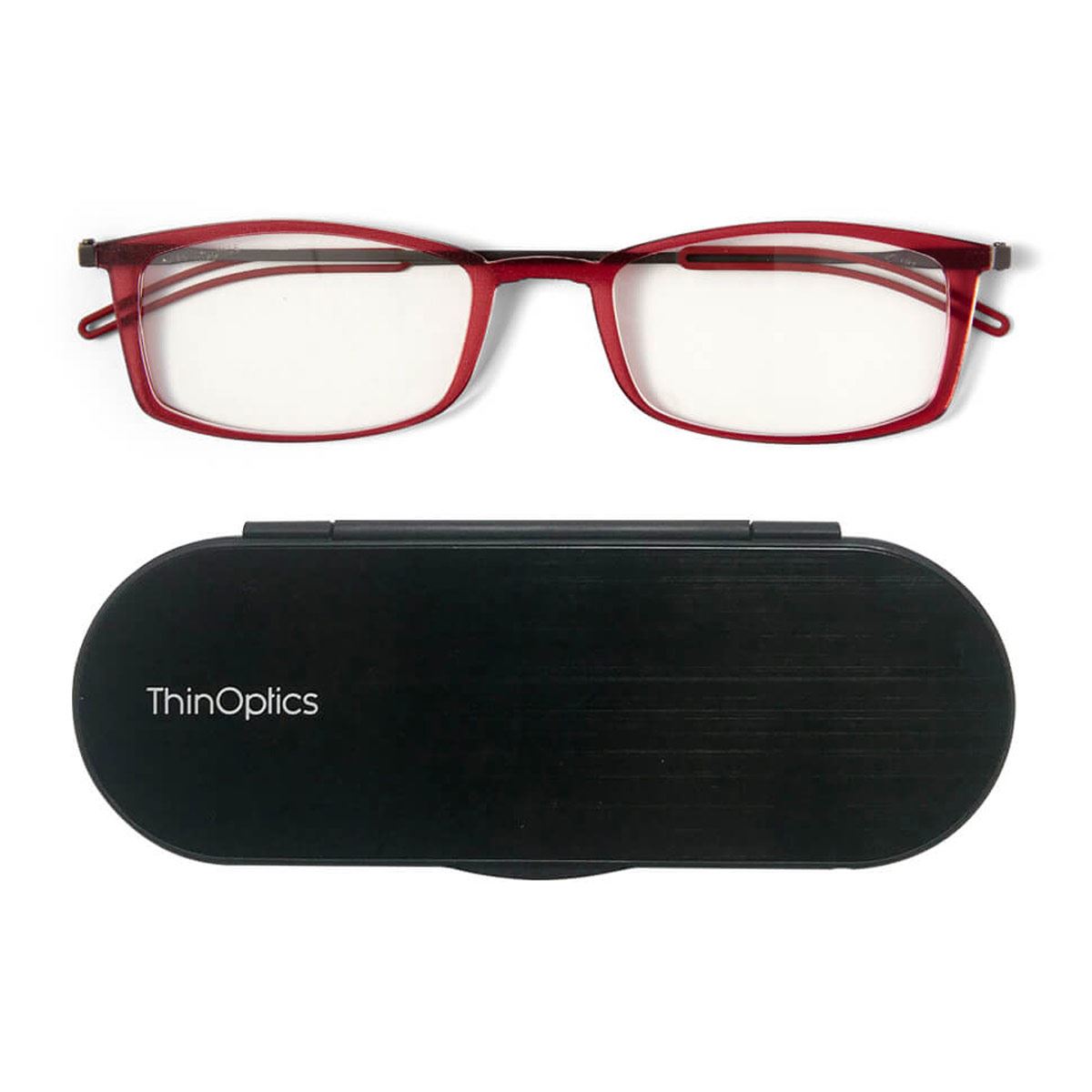 Lente de lectura brooklyn Thinoptics 1.5 rectangular rojo