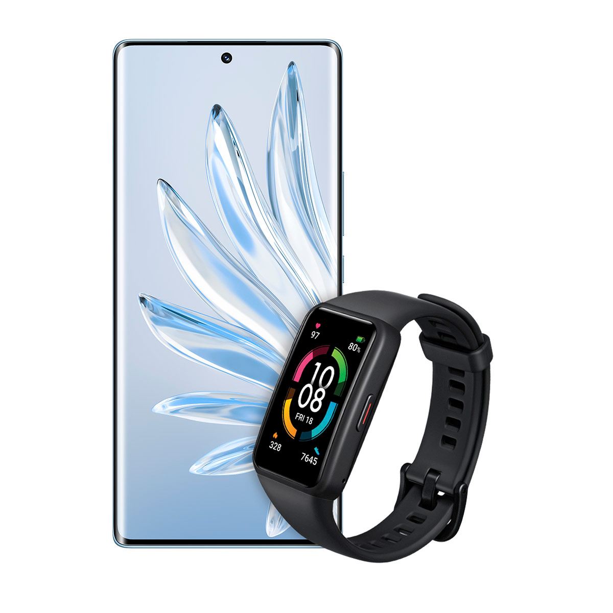 Honor 70 5G 128GB Azul Telcel R6 + Smart Band 6