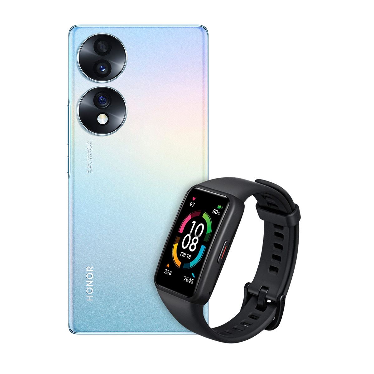 Honor 70 5G 128GB Azul Telcel R6 + Smart Band 6