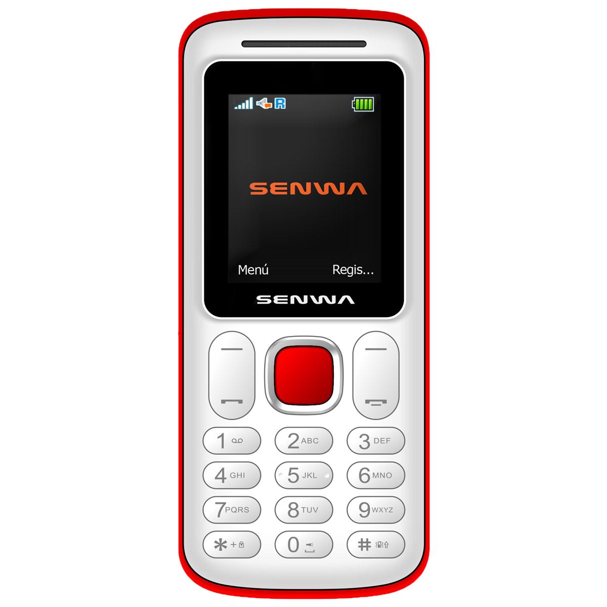 Celular Senwa GSM S301 Color Blanco/Rojo R9 (Telcel)