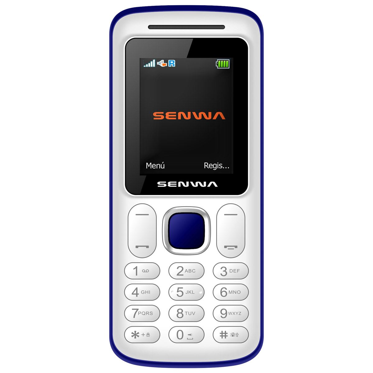 Celular Senwa GSM S301 Color Blanco/Azul R9 (Telcel)