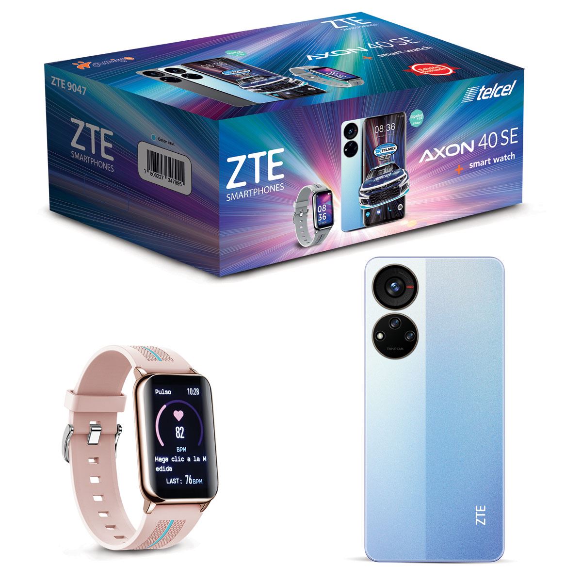 ZTE Axon 40 SE 128gb Azul Telcel R9 + Smartwatch