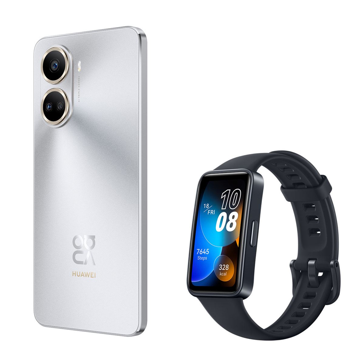 Huawei Nova 10 SE 256GB Plata Telcel R9 + Huawei Band 8