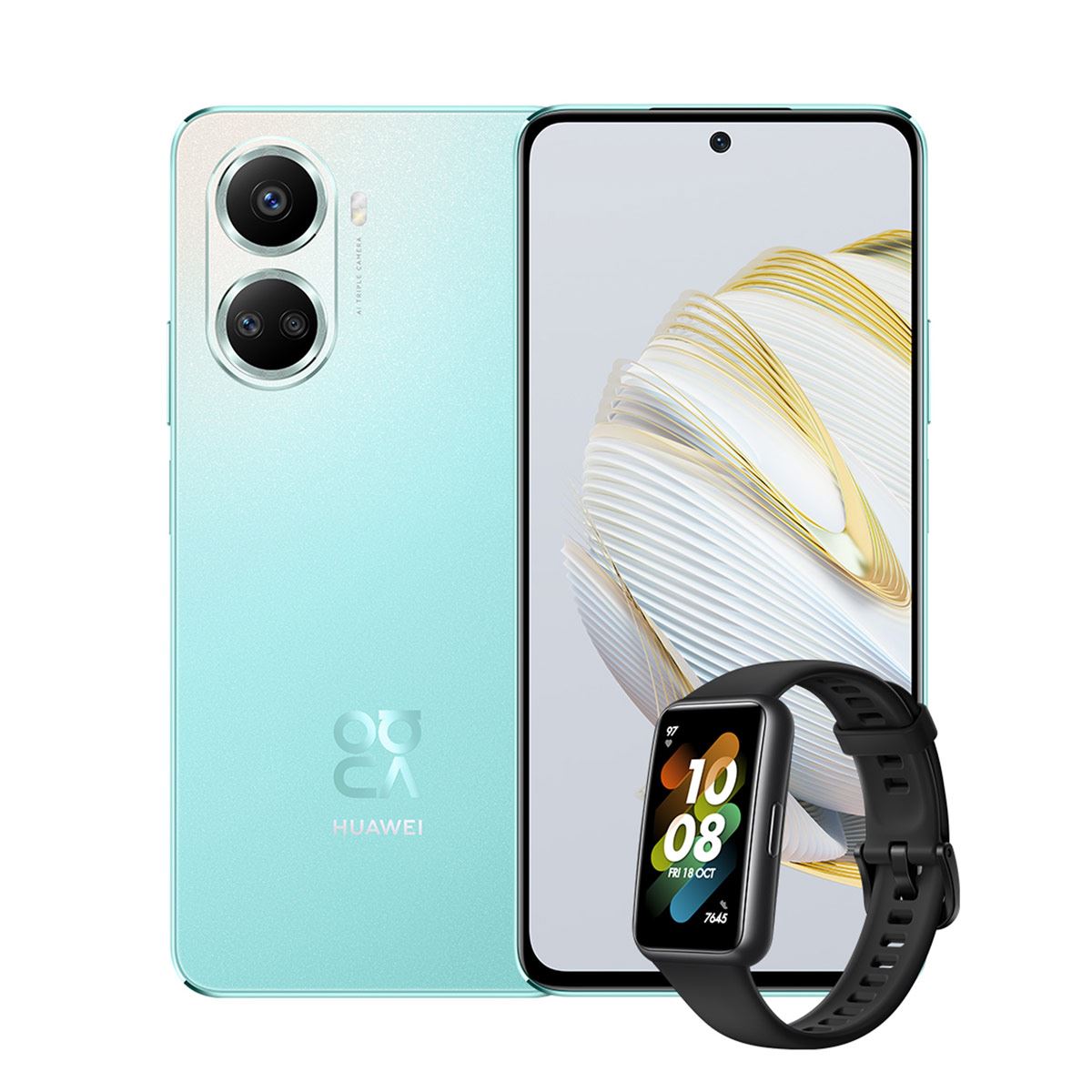 Huawei Nova 10 SE 128GB Verde Telcel R4 + Huawei Band 7