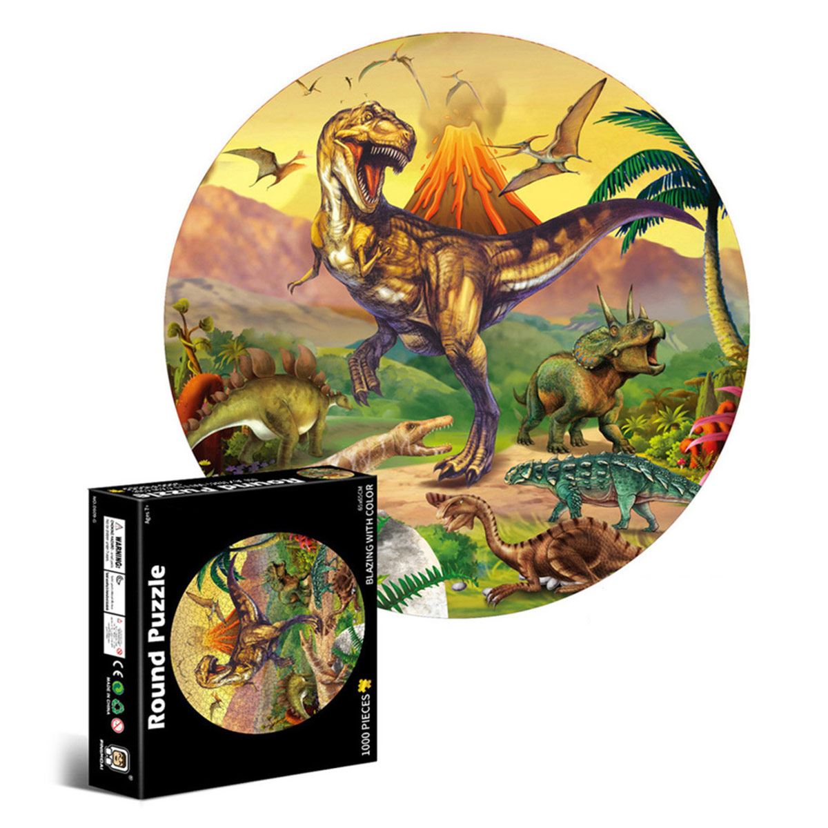 Rompecabezas Hao Xiang 1000 piezas Tierra de Dinosaurios