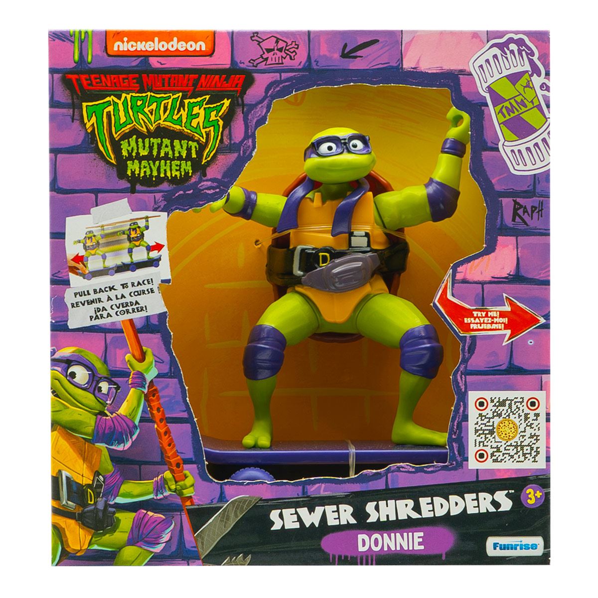 Figura Tortugas Ninjas Raph con Patineta