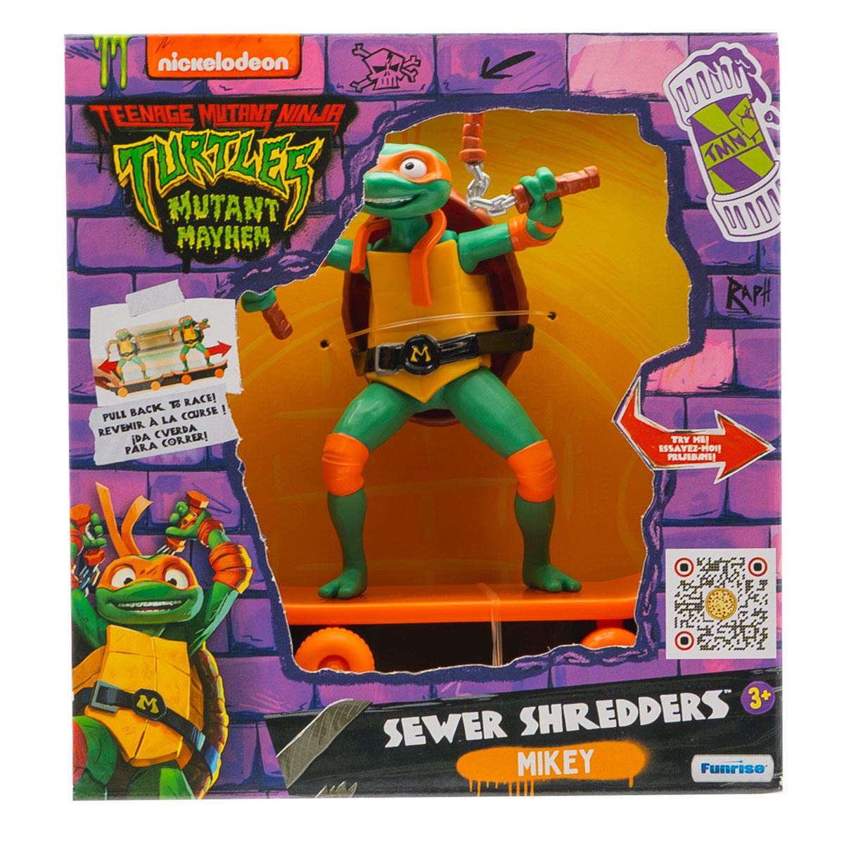 Figura Tortugas Ninjas Raph con Patineta