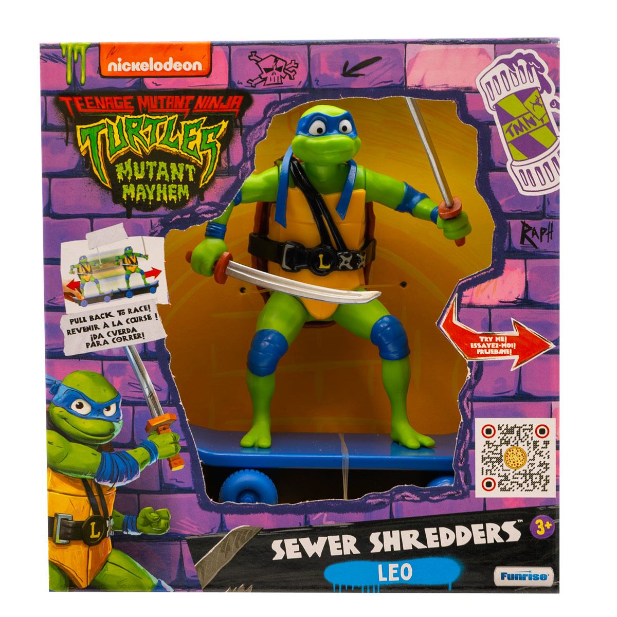Figura Tortugas Ninjas Raph con Patineta