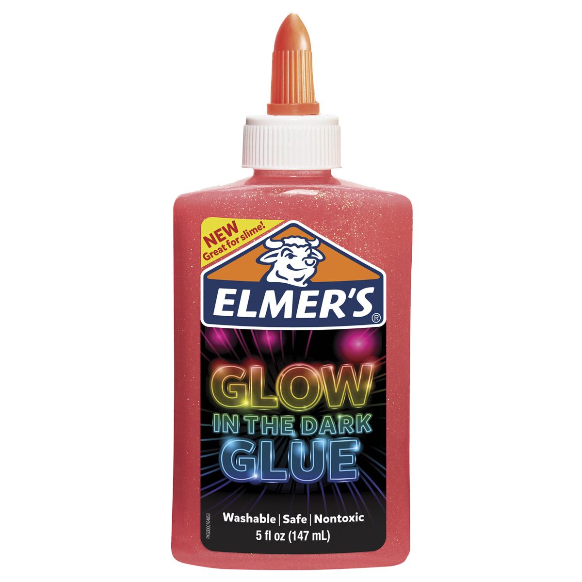 Pegamento rosa Elmers liquido brilla en la oscuridad