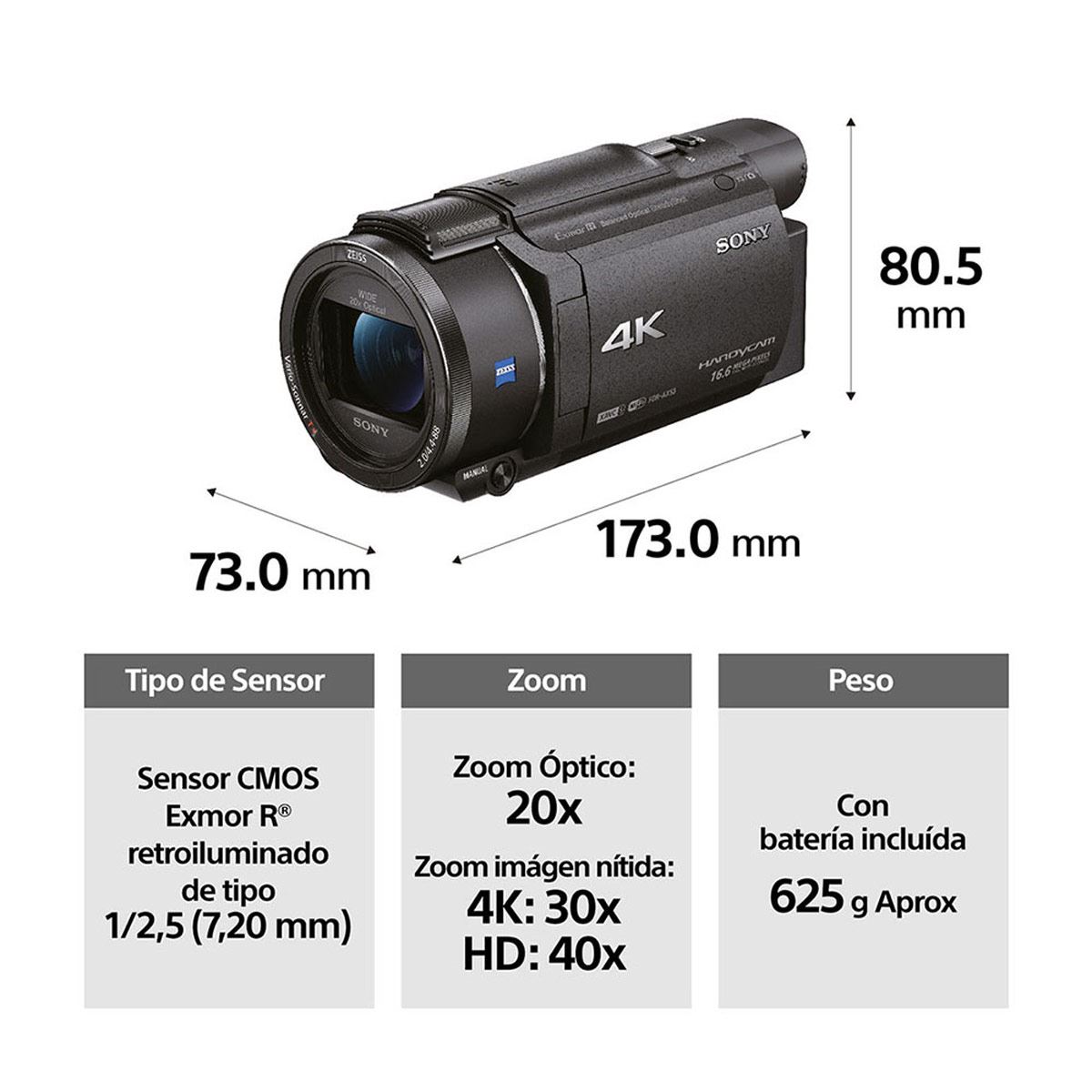 Videocámara Sony FDRAX53