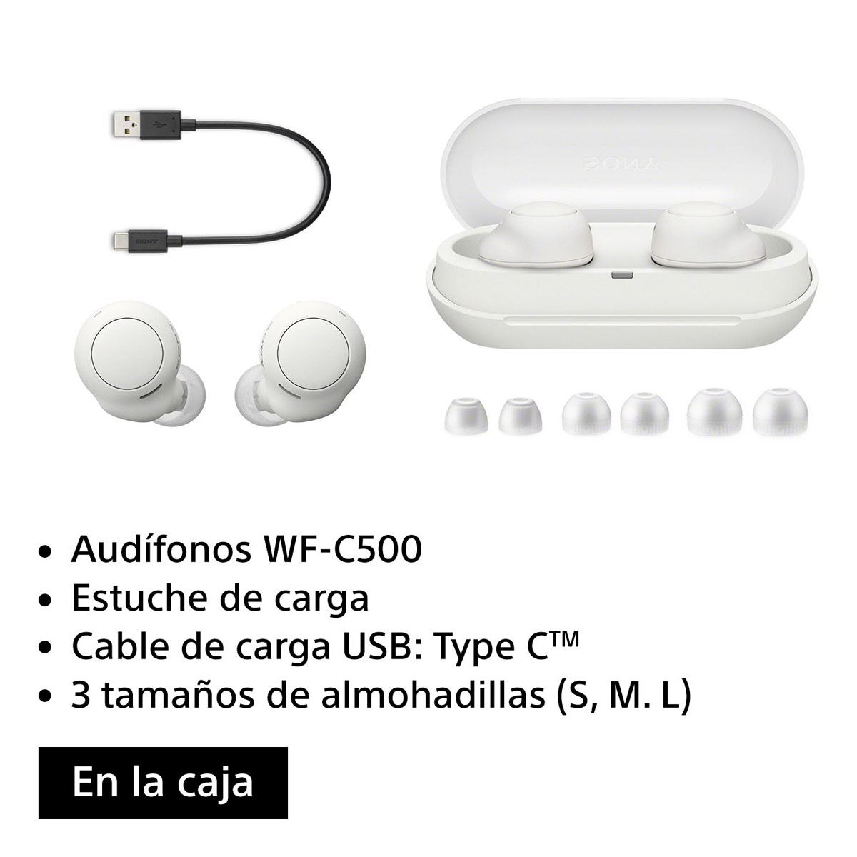 Audífonos Sony WF-C500 True Wireless Blanco