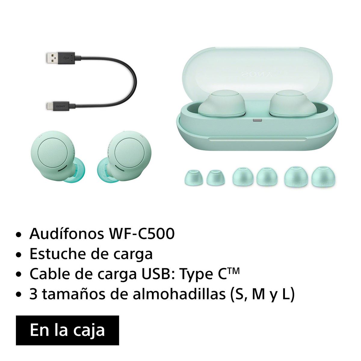Audífonos Sony WF-C500 True Wireless Verde