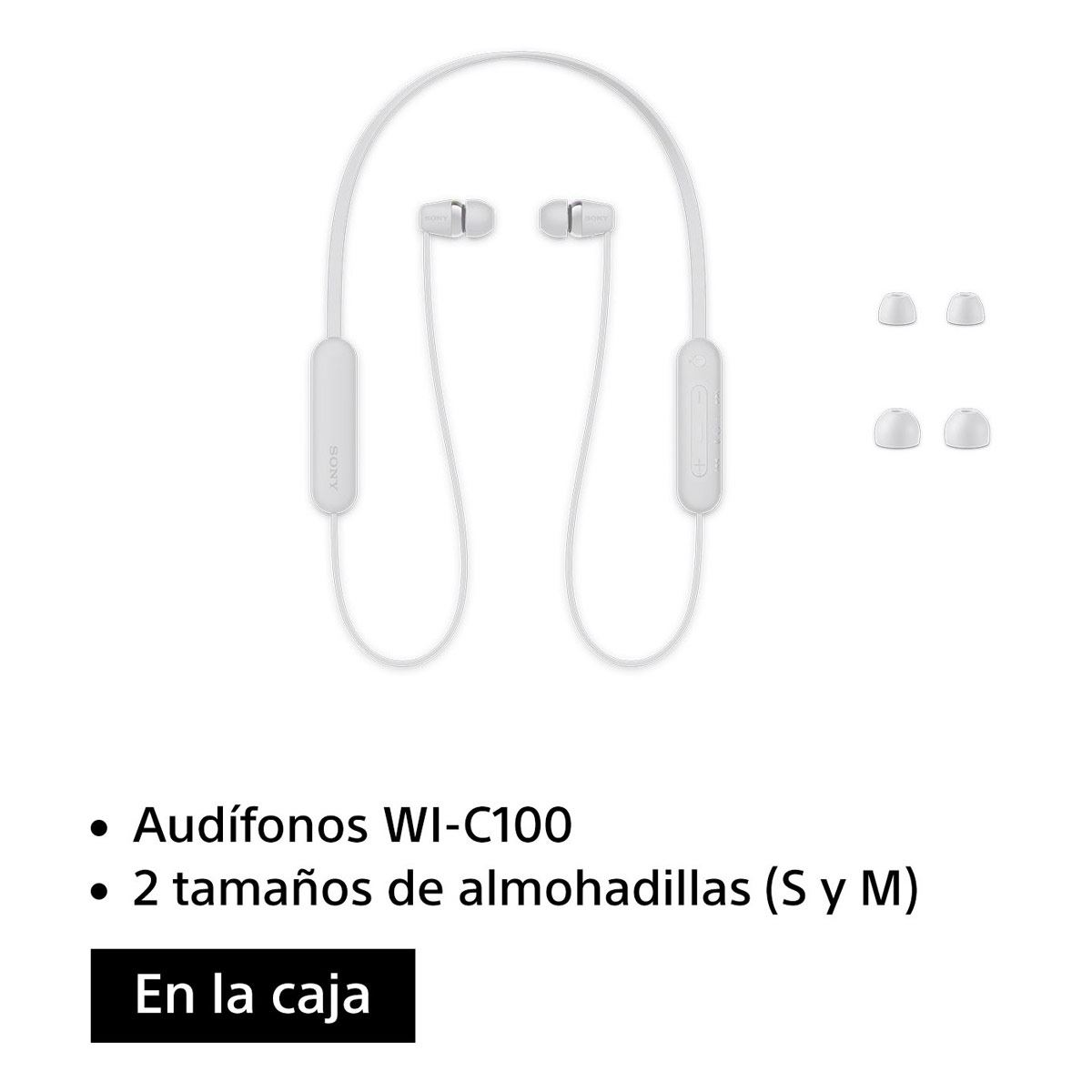 Audífonos Sony WI-C100 blanco