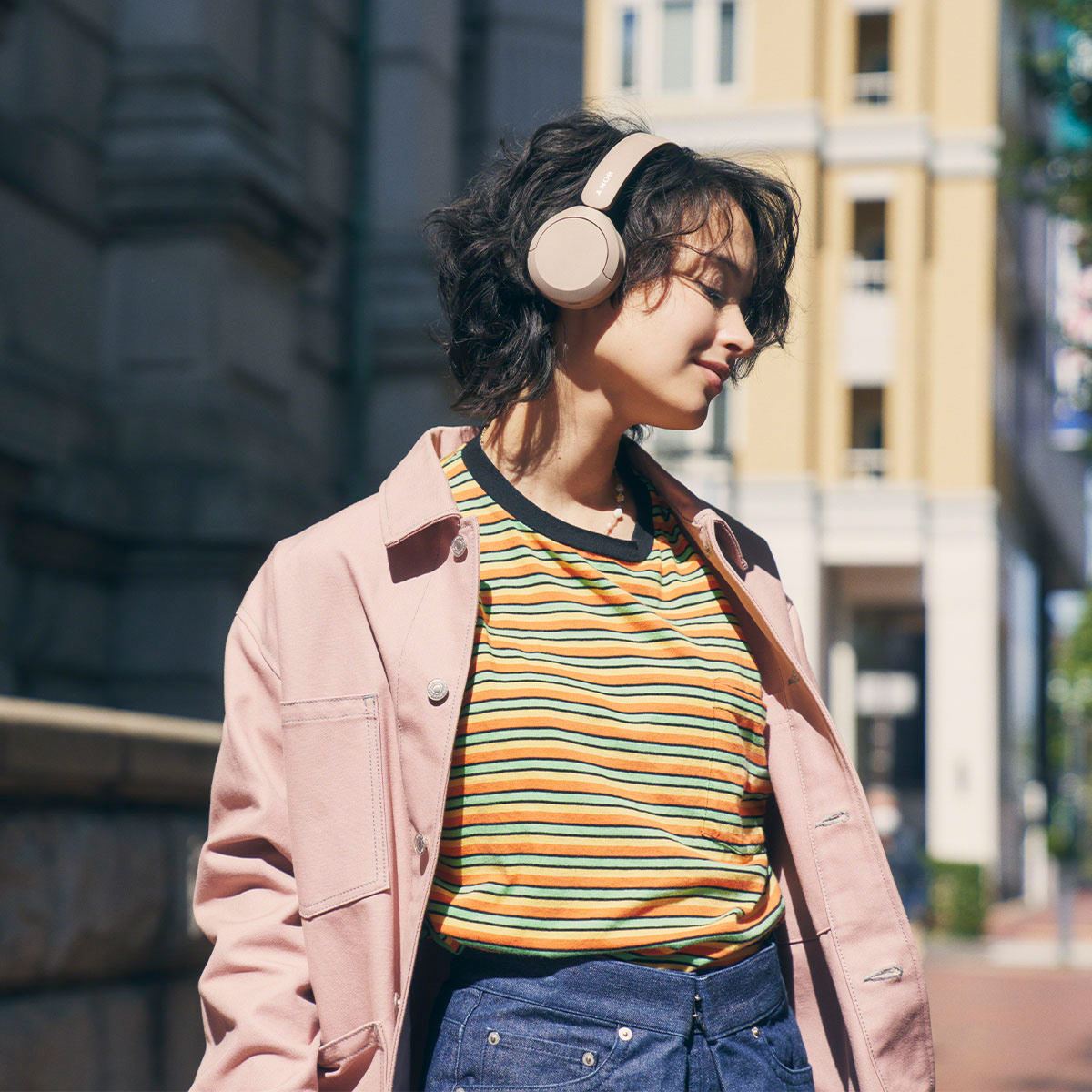 Audífonos Sony WH-CH520 bluetooth beige
