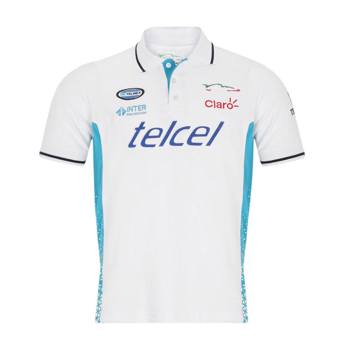 Playera Polo para caballero Pole Position talla chica color blanco