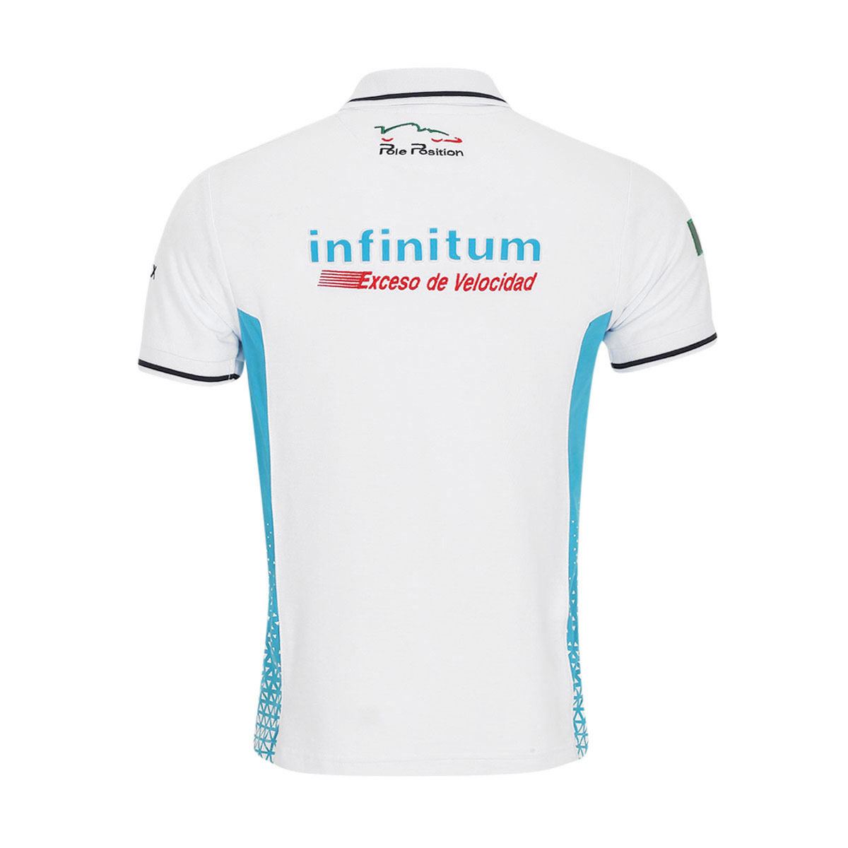 Playera Polo para caballero Pole Position talla chica color blanco