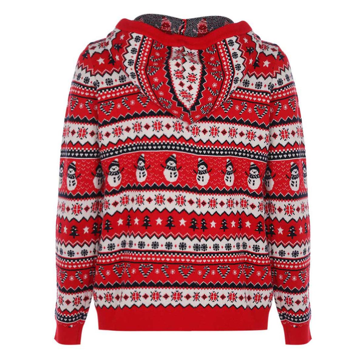 Suéter Con Gorro De Navidad Jeanious Rojo G