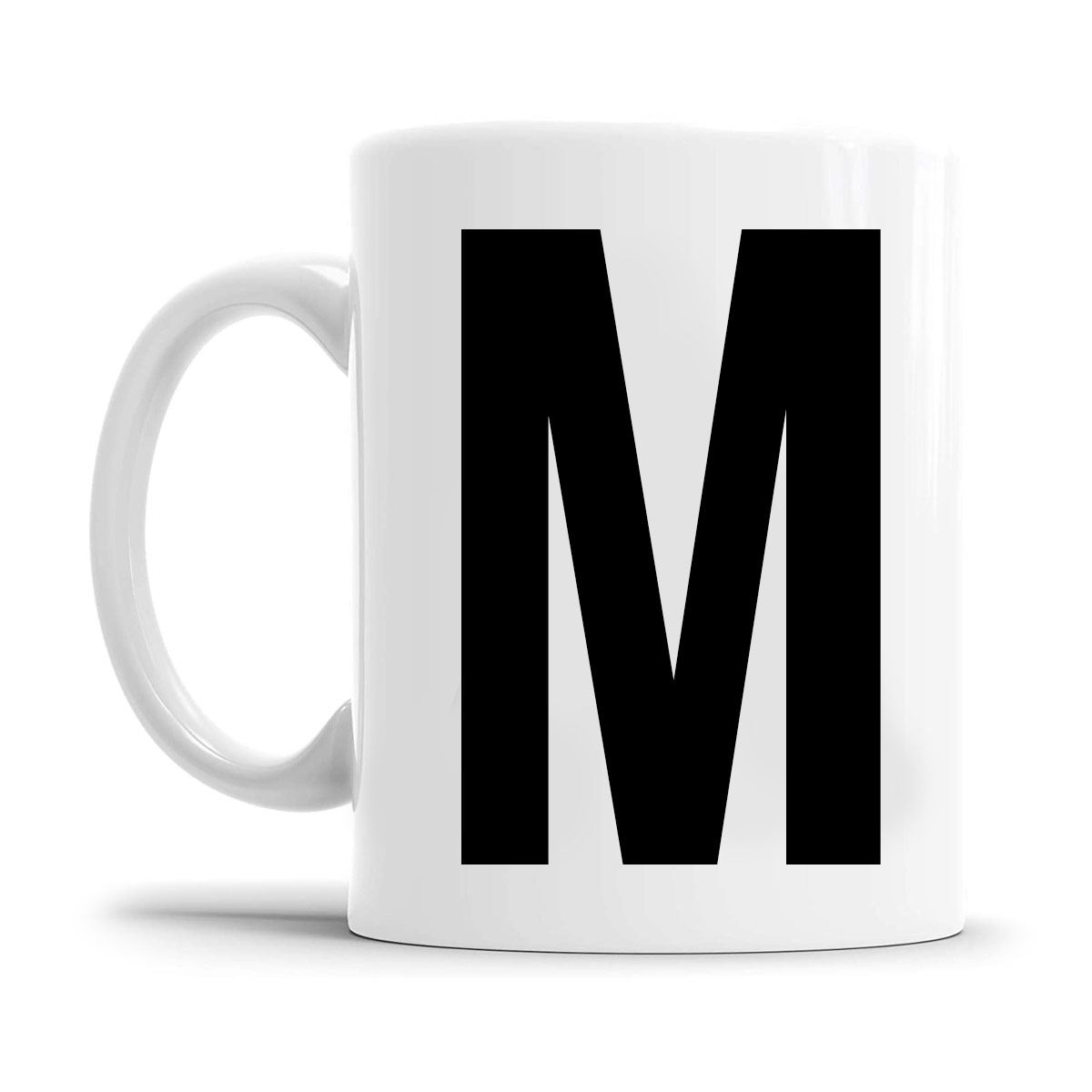 Home Nature taza cerámica letra M blanco y negro