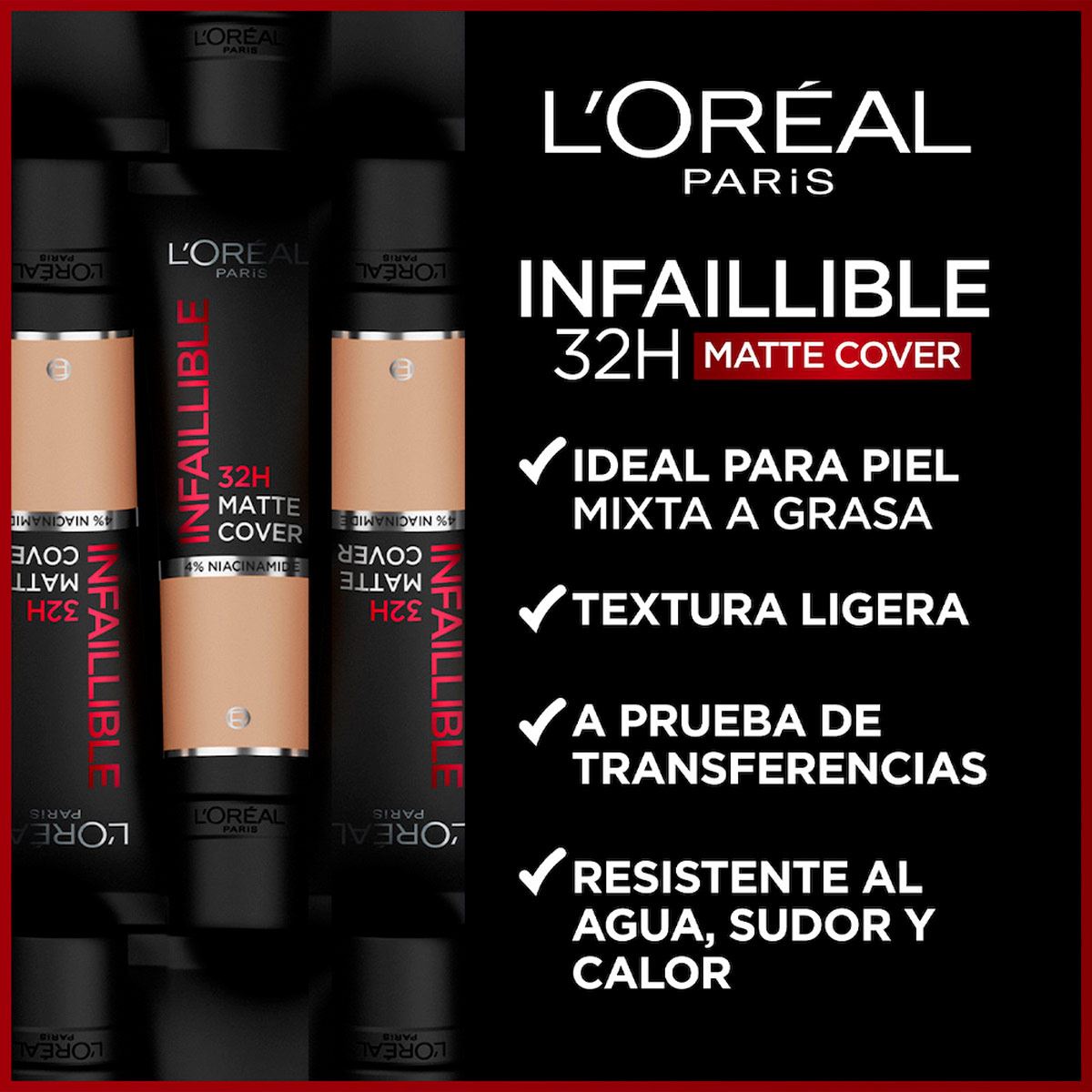 Base de Maquillaje Infallible 32H Matte Cover 25 Ivoir