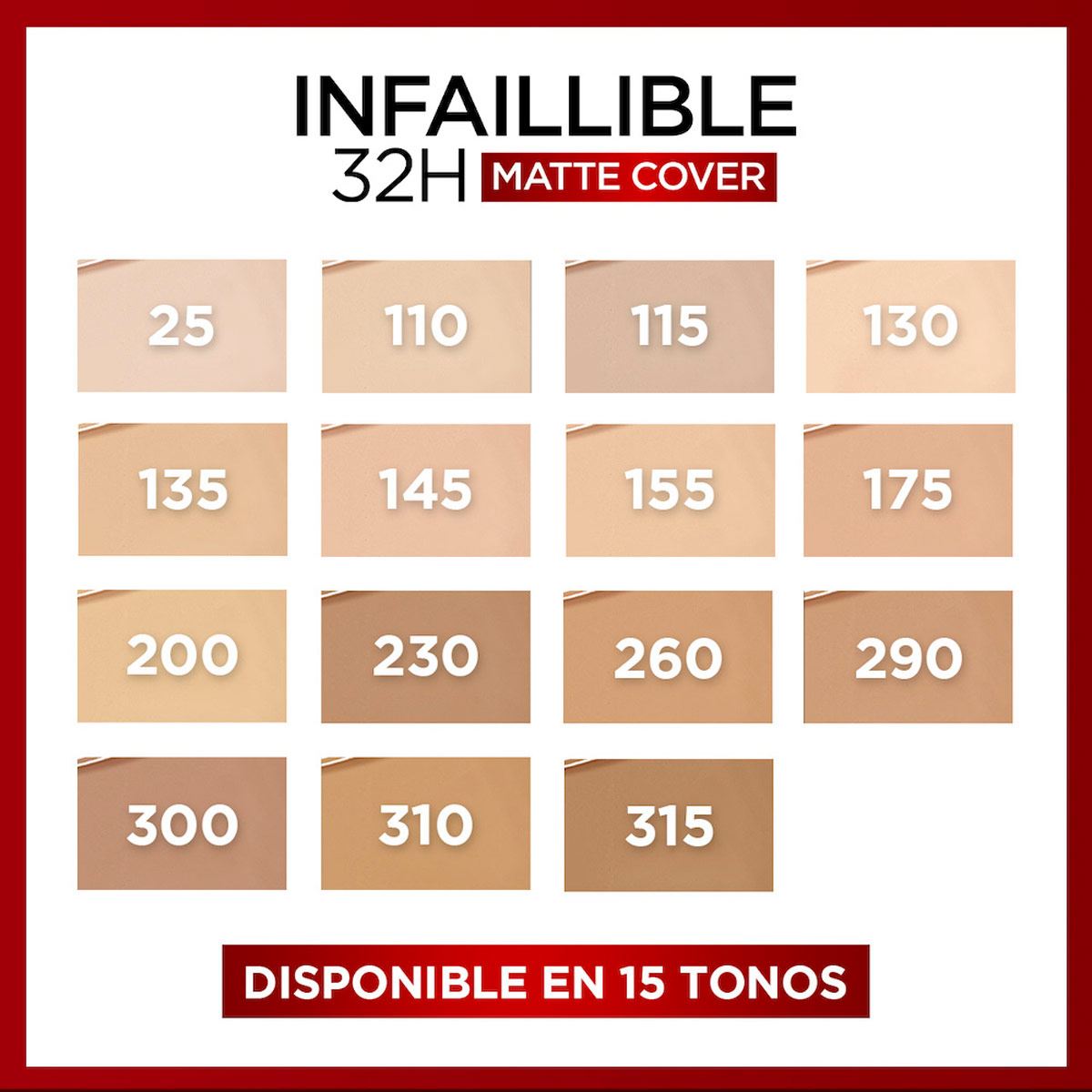Base de Maquillaje Infallible 32H Matte Cover 25 Ivoir