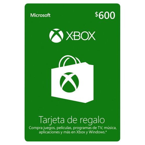 Tarjeta Xbox Live Gold 600
