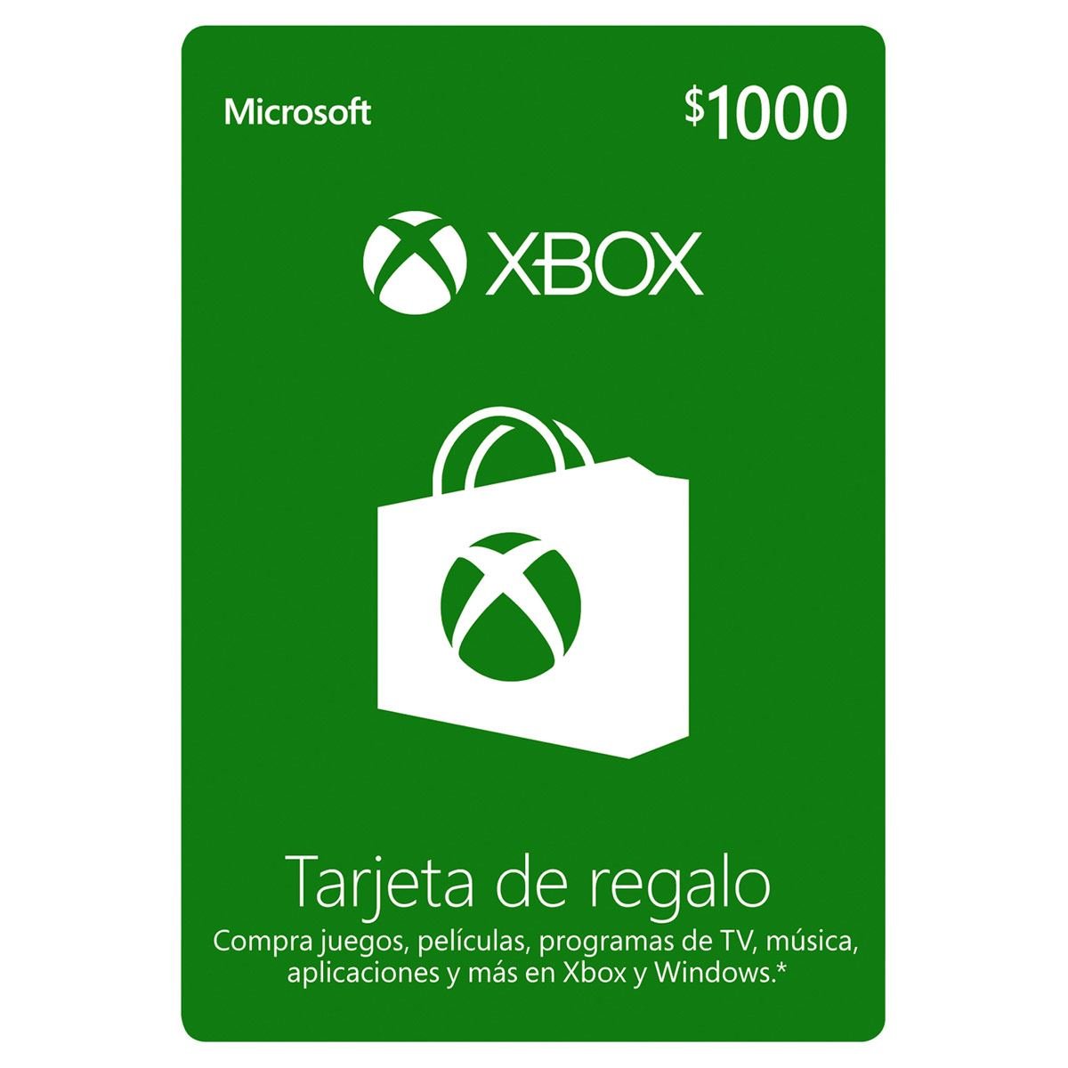 Tarjeta Xbox Live Gold 1000