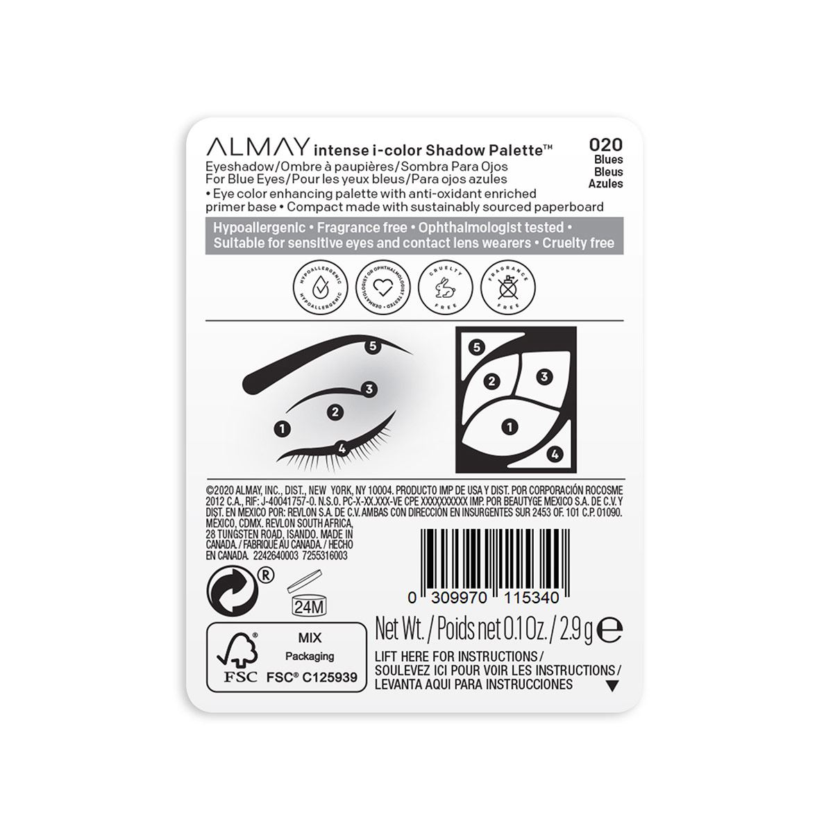 Sombras Intense Almay I-Color Blue Eyes