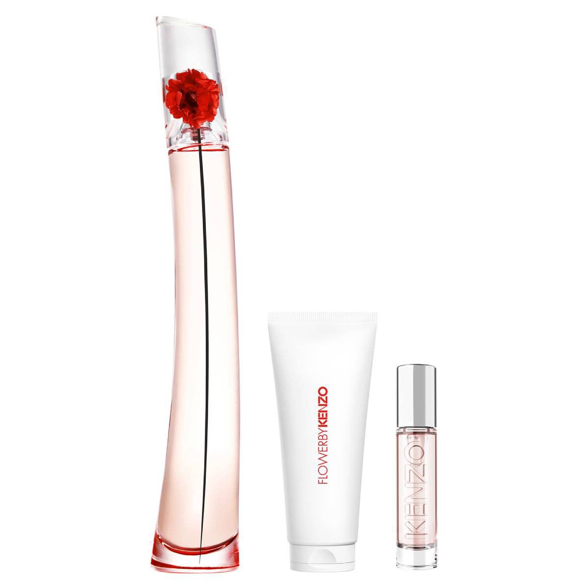 Set fragancia para mujer Flower by Kenzo L Absolue EDP 100ml Crema corporal 75ml Perfumero de viaje