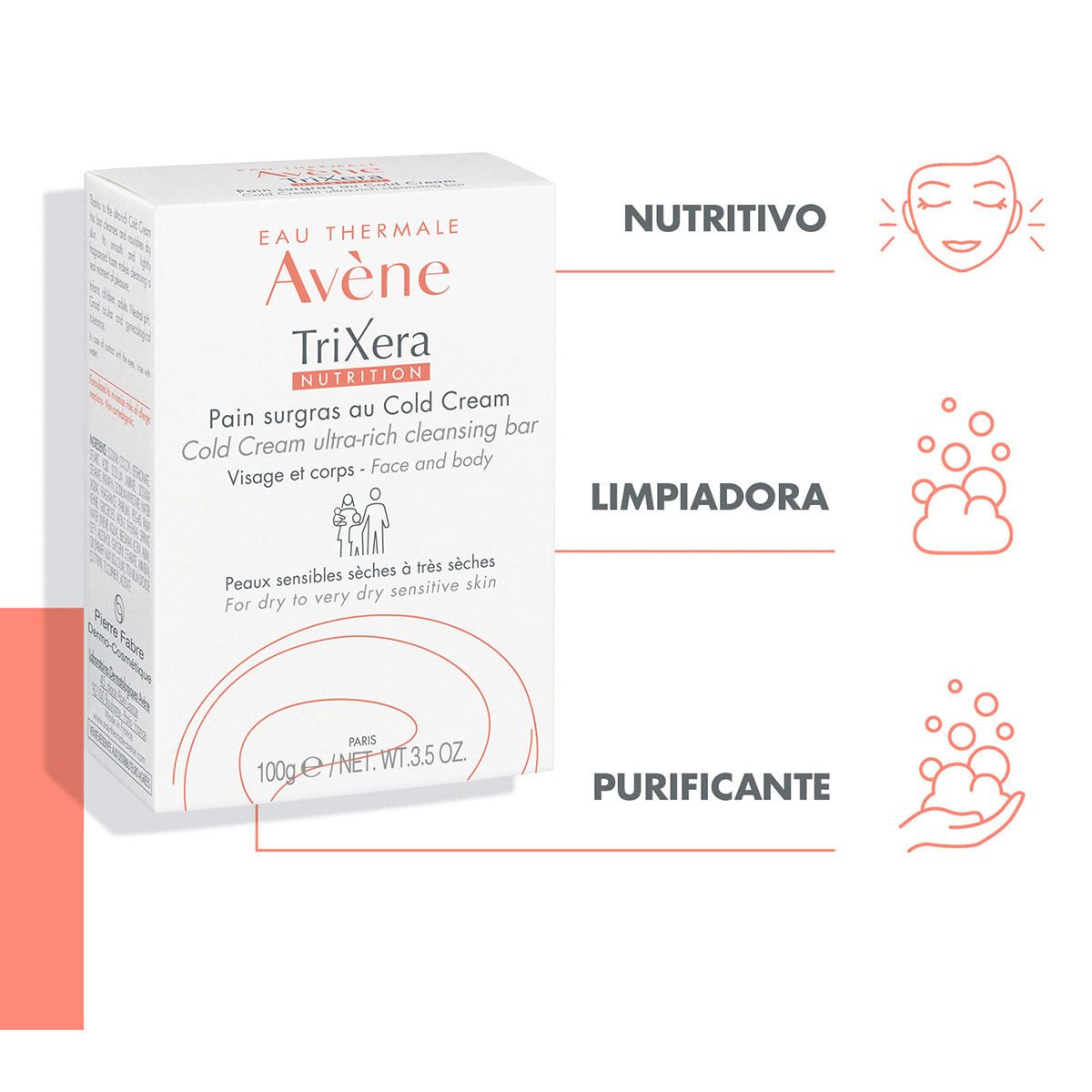 Avène Trixera Nutrition Barra Dermolimpiadora 100gr