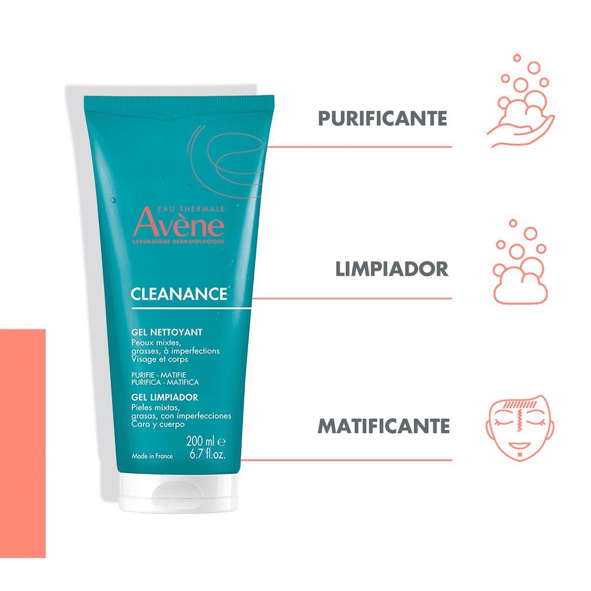 Avène Cleanance Gel Limpiador Piel Grasa 200ml