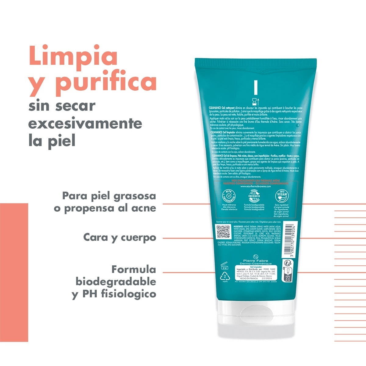 Avène Cleanance Gel Limpiador Piel Grasa 200ml