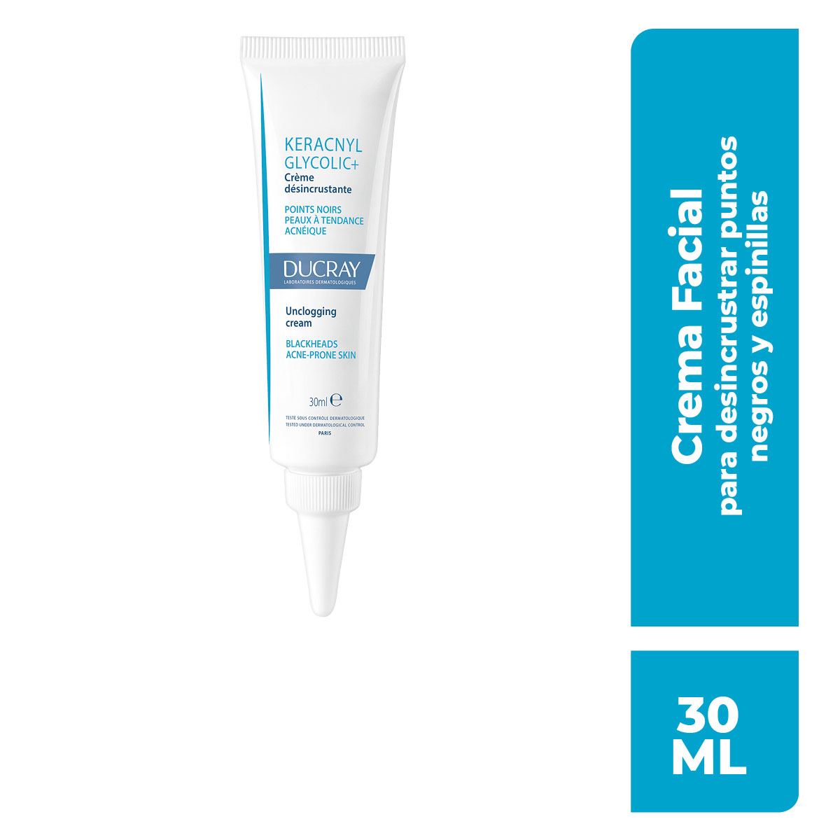 Ducray Keracnyl Glycolic+ Crema Anti-Acné Piel Grasa 30ml