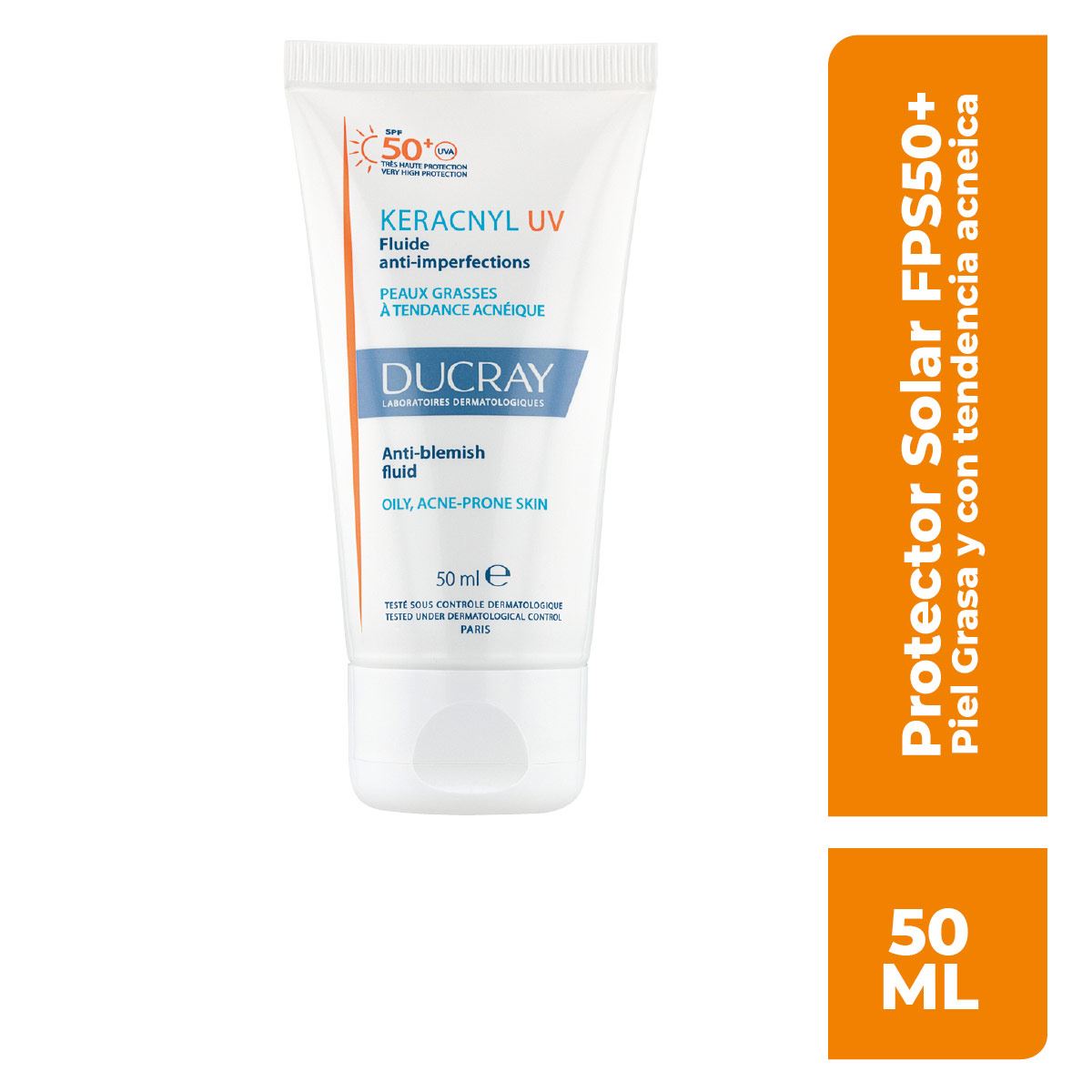 Ducray Keracnyl Uv Protector Solar Antiimperfecciones 50ml