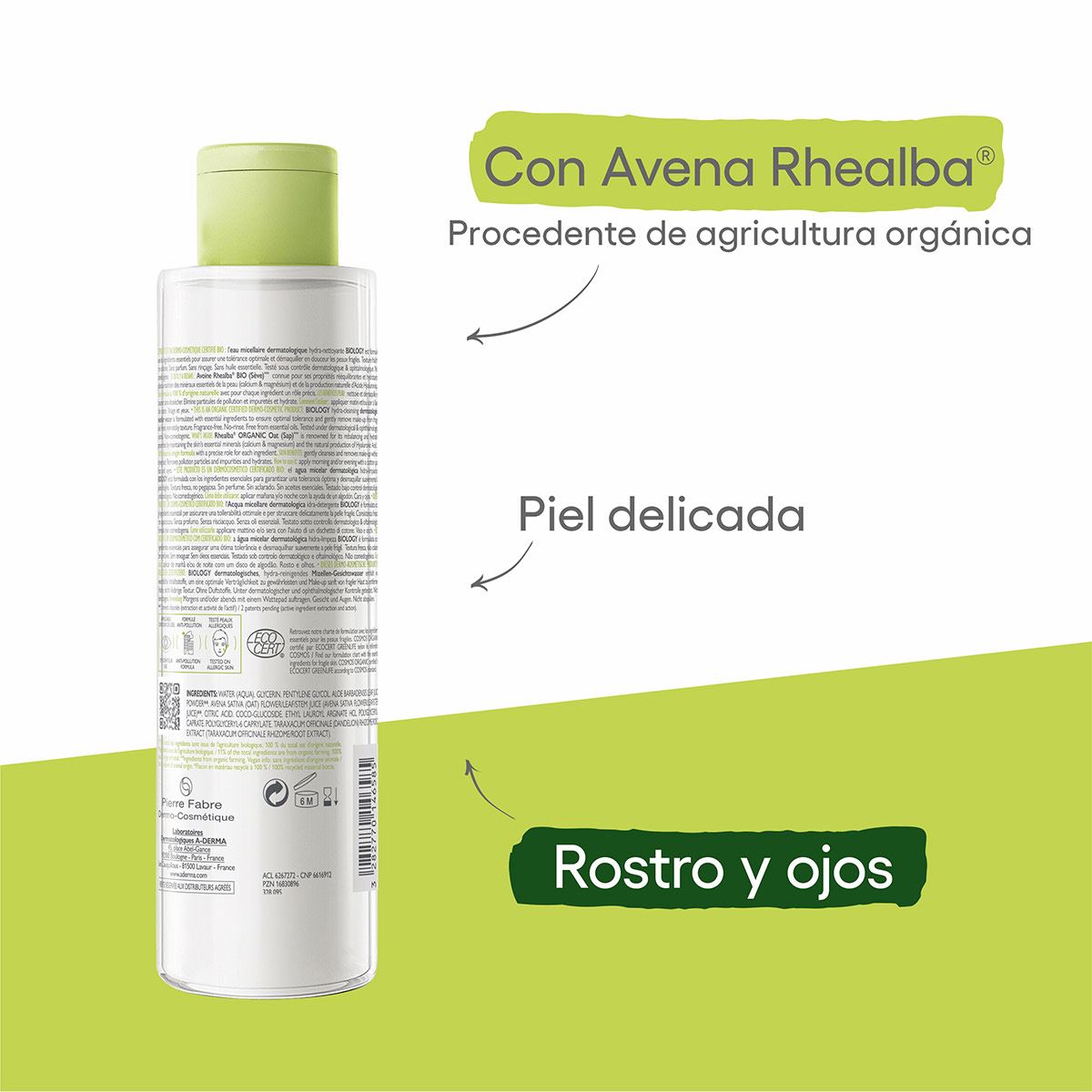 A-derma Biology Agua Micelar Hidratante 200 ml
