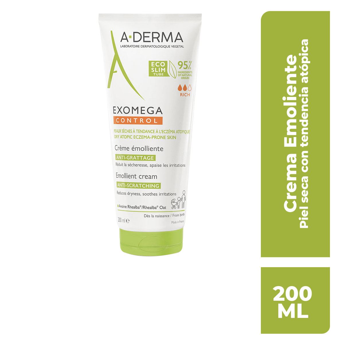 A-Derma Exomega Control Crema Emoliente Anticomezón 200ml