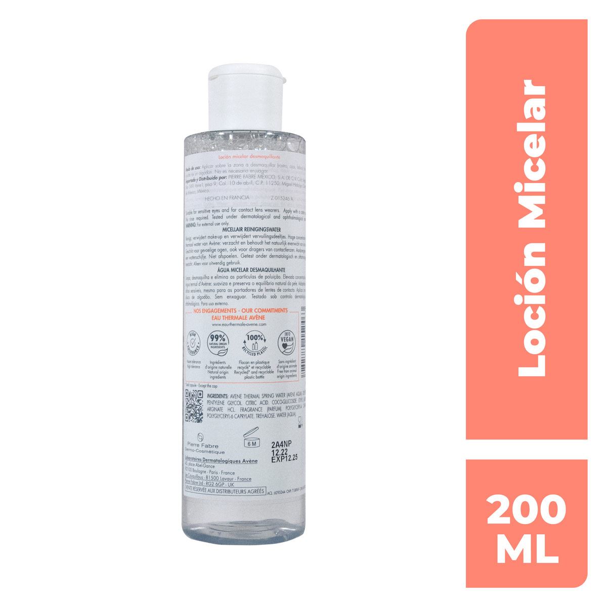 Avène Desmaquillante Agua Micelar Piel Sensible 200ml