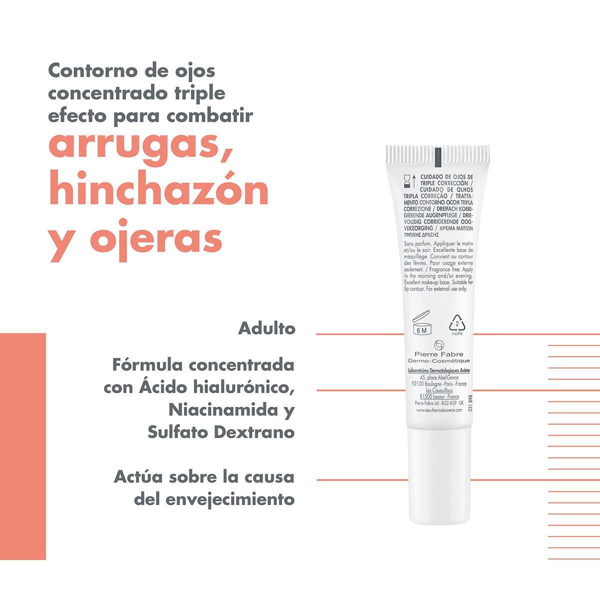 Avène Hyaluron Activ B3 Contorno de Ojos Triple Corrección 15ml