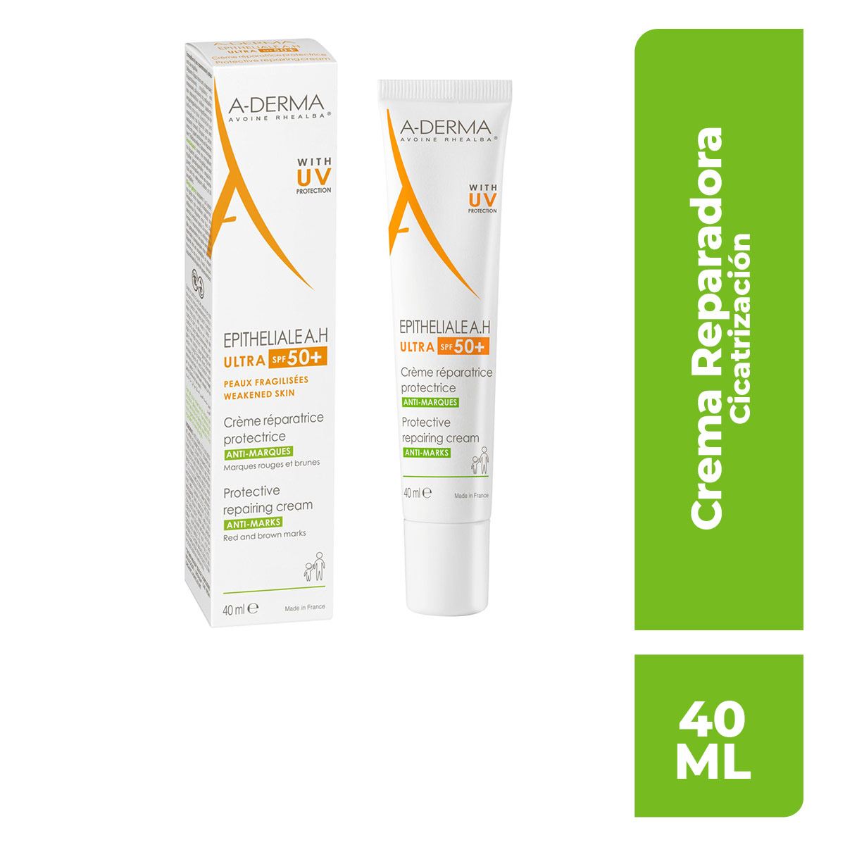 A-Derma Epitheliale A.H Ultra Crema Reparadora SPF50+ 40ml