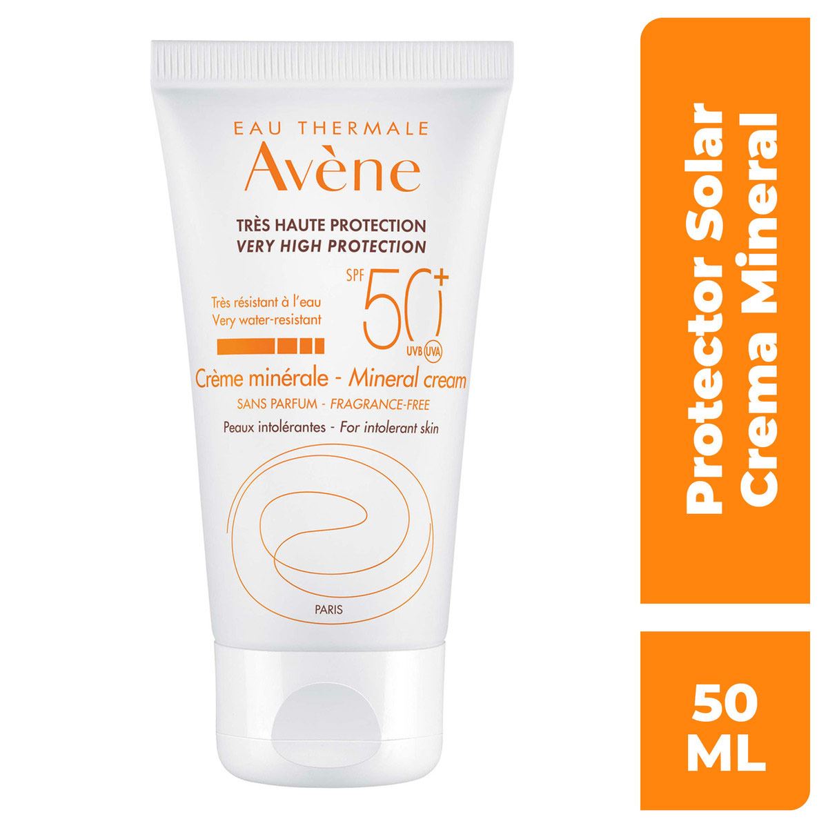 Avène Protector Solar FPS 50+ Piel Intolerante 50 ml